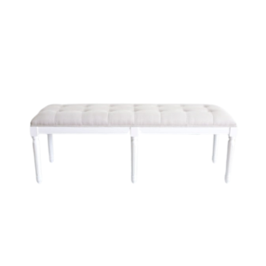 White Buttoned Bench Seat