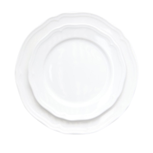 French Scalloped White Dinnerware