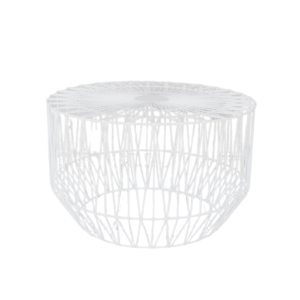 White Wire Geo Table