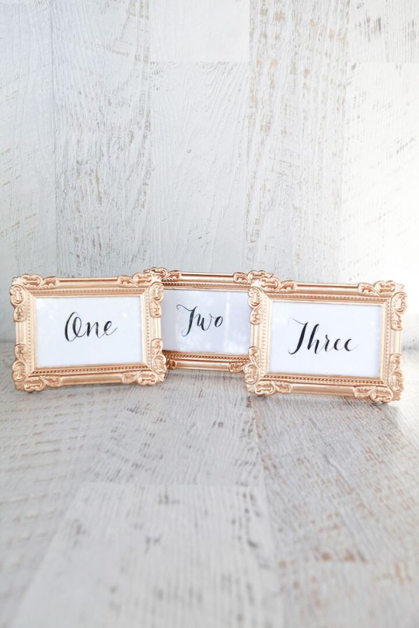 Table Number - Gold Frame - Simply Style Co