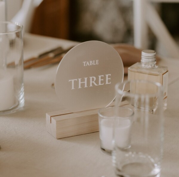 Table Number - Round Acrylic - Simply Style Co
