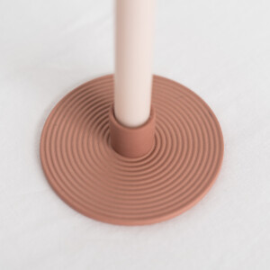 Dusty Pink Taper Candle Holder