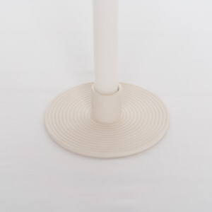 White Ceramic Taper Candle Holder