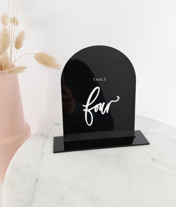 Arch Acrylic Table Number - Simply Style Co