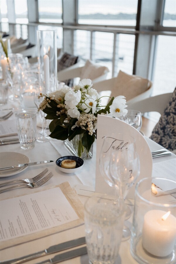 White Half Arch Table Number - Simply Style Co