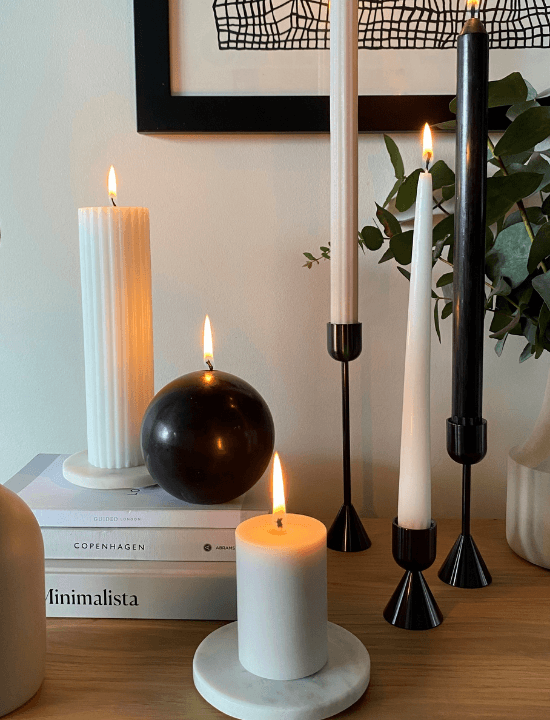 Modern Black Tall Candle Holder - Simply Style Co